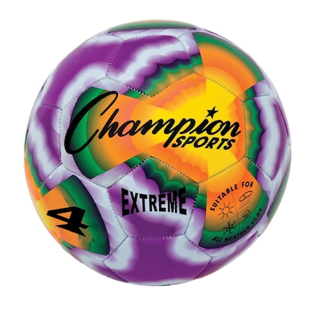 Champion Sports Extreme Tiedye Soccerball, Size 4 EXTD4